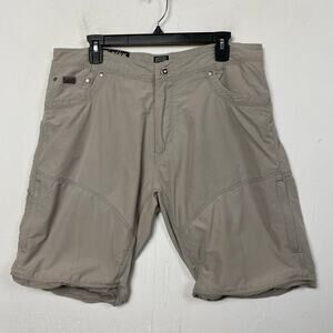 Kuhl Liberator Khaki Active Hiking Cargo Shorts Size 36 **See Description